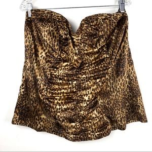 Torrid Cheetah Print Ruched Sleeveless Top